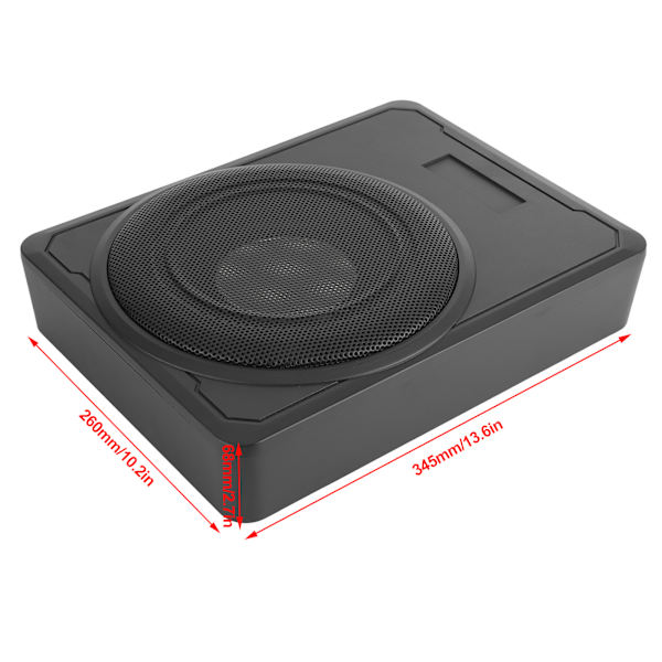 Bilsubwoofer Slim Förstärkare Baslåda Högtalare Under Säte Ljudenhet 10 tum 12V 800W