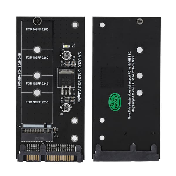 M.2 NGFF B-Key til SATA3 SSD Adapter, Ydelsesforbedring M.2 SSD til SATA Adapter, Højhastigheds Dataoverførsels Opgraderingsværktøj til Computere, Leverer