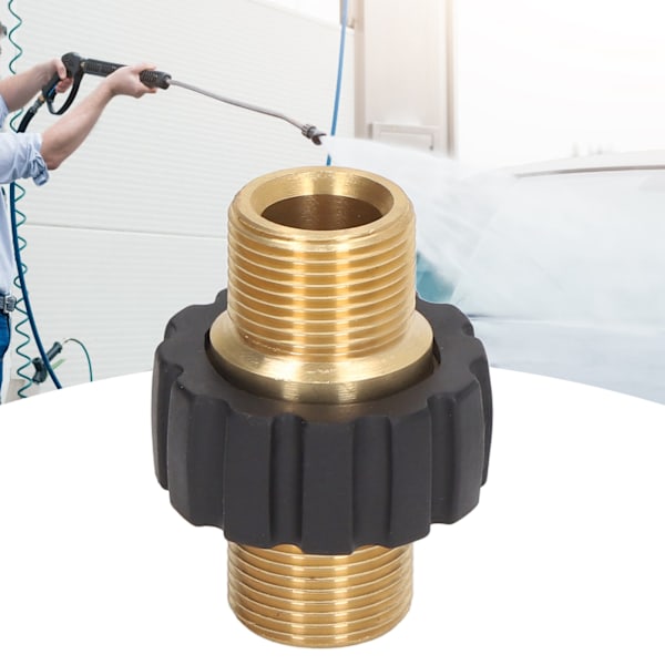 Trykvaske Adapter Pistol Slangekobling 5000PSI Vaskemaskine Reservedele Han M22 Til Han M22 (Indre Hul 14mm)