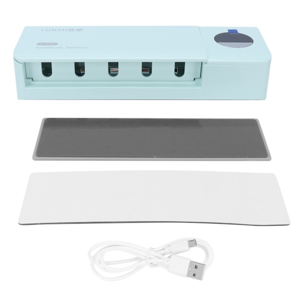 UV Tandborsthållare Väggmonterad USB Ultraviolett Rengöring Tandborstorganisator Grön