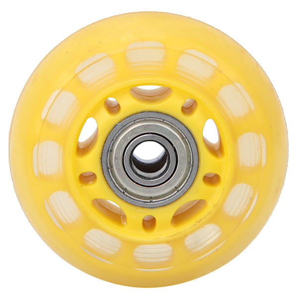 Keltaiset läpinäkyvät PU-pyörät 608ZZ-laakerilla, matkalaukkujen kärryt, luistimet, tarvikkeet 64x24x8mm