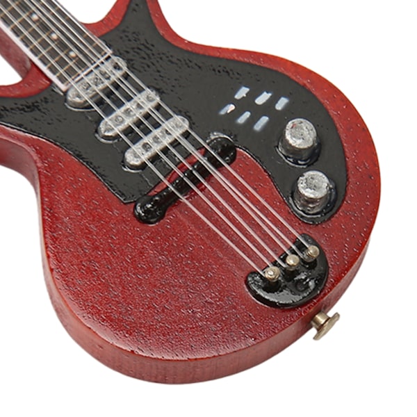 Miniatyr Elektrisk Gitarr Modell Utsökt Trägitarr Ornament för Musikfestival Bröllopsfest Dekoration 08