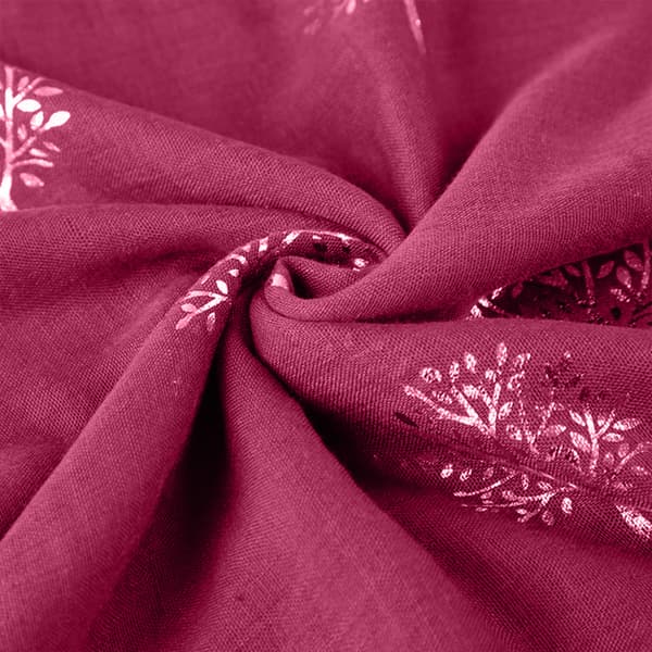 World of Shawls Silverfolie Mullbärsträd Tryck Modehalsduk