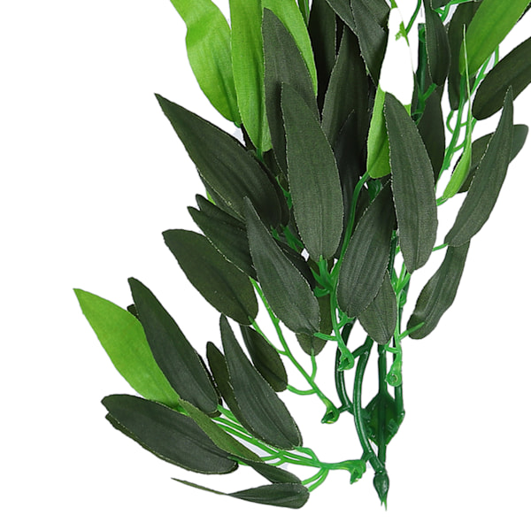 Kunstige Reptilplanter Livagtige Plastikplanter Hængende Blade Dekoration med Sugeskål til Reptiler Terrarium Akvarium T-044F