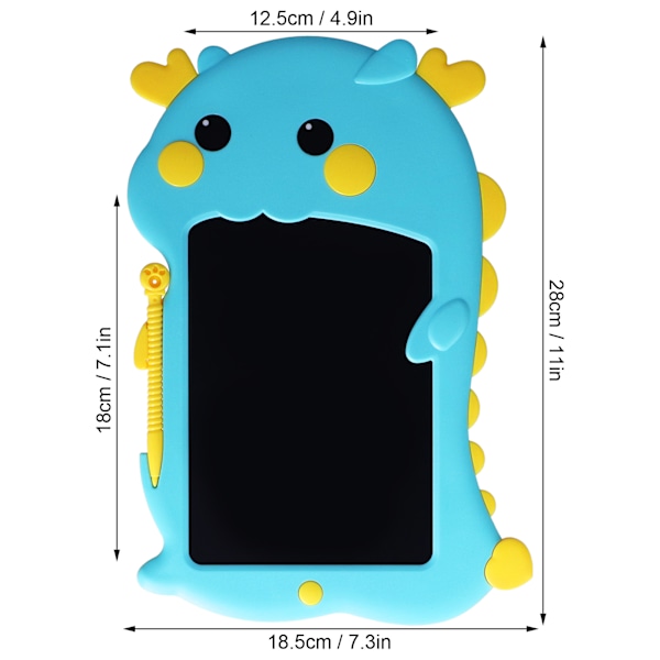 LCD Skrivetavle Dinosaur Form Elektronisk Doodle Tavle Sletbar Tegnetavle til Børn4#