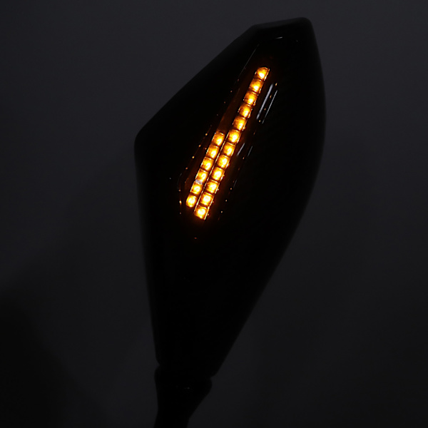 Bakspeglar med LED-blinkers Universal Motorcykelindikator Vänster och Höger Ersättning för Ducati