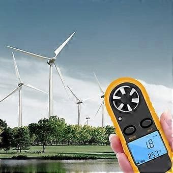GM816 Digitalt Anemometer Vindhastighetsmåler LCD Håndholdt Luftstrøms Vindmåler Termometer