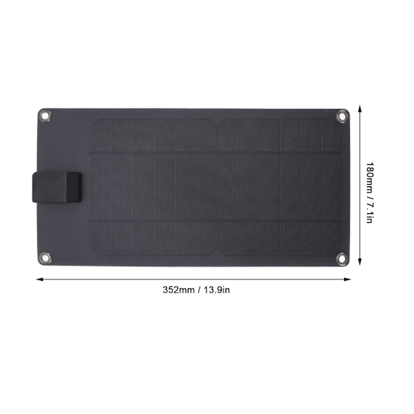 8W 5V Solpaneler USB-utgångsport Polysilicium Solladdare Power Bank Bärbar Solladdare för Flygplan Gatulampor