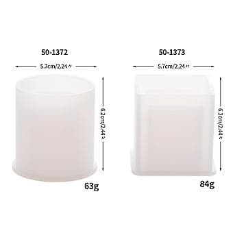 2 STK DIY Silikone Penforme Kube og Cylinder Harpiksforme Penholderform til Håndværk