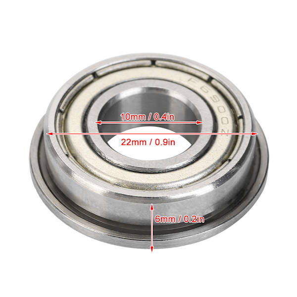 10 st F6900ZZ Hög Hastighet Dubbelsidig Tätning Djupspårskullager 10x22x6mm