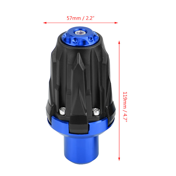 1 Par 10mm Motorcykel Udstødningsramme Sliders Anti Crash Pad Faldende Beskytter Blå