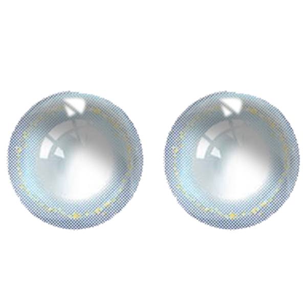 2 kpl 14,2 mm värillisiä piilolinssejä, vuosittaiset värilinssi, 0 astetta, silmävaruste, sininen