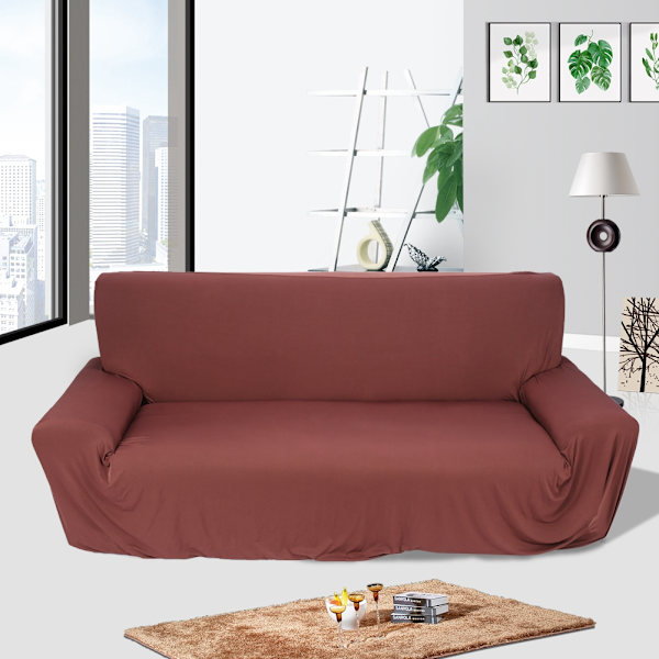Sofa Betræk Stof Settee Beskytter Slipcover Vaskbar To-Sæders Kaffe 145~185cm