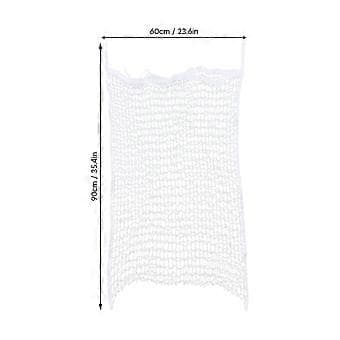 Hönätspåse PE Vävd Rep Mesh Hålpåse Hästar Långsamutfodring Foderförvaringspåse Vit 120x90cm / 47.2x35.4in