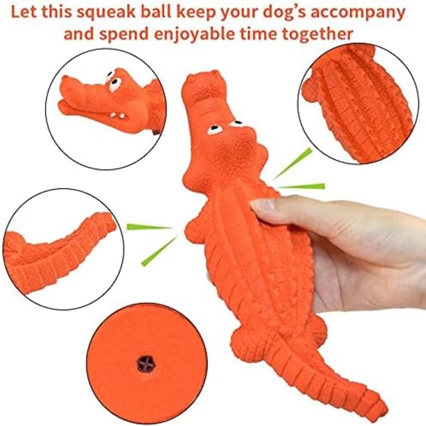 Jouet couineur pour chien en forme de crocodile, jouet