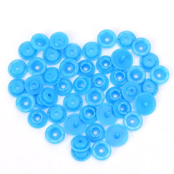 1000 Set Harmlösa Resin Snap-knappar Set Barnkläder Quiltöverdrag Knapp Tryckt (Blå T5)