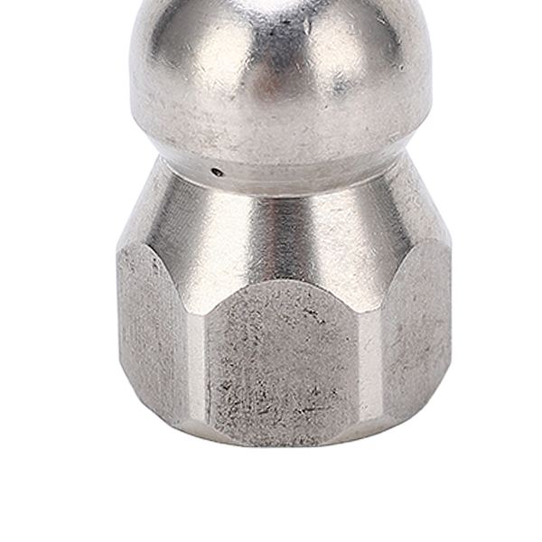5000PSI Högtryckstvättmunstycke Rörrensning Munstycke Rostfritt Stål Jetter Munstycke Kulhuvud Fram 1 Bak 3 Hål G3/8in