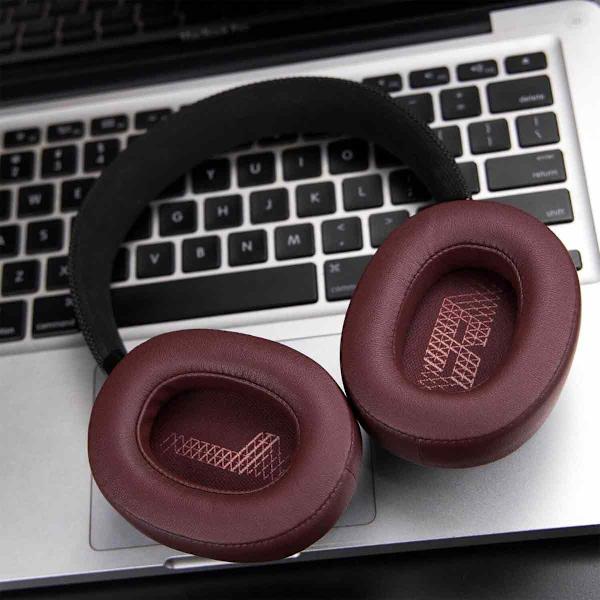 Bluetooth Headset Sæt Svamp Ørekopper Bomuld Ørekopper Hovedtelefon Tilbehør Brick red