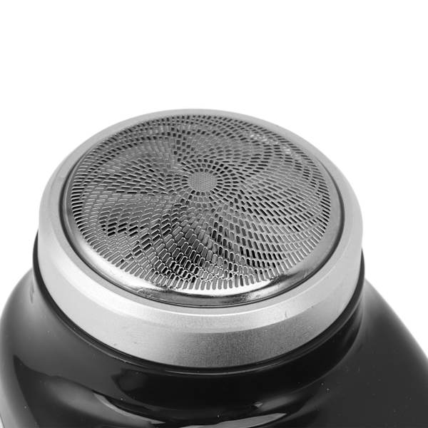 Kordløs Mini Skjeggtrimmer Buede Folie USB Oppladbar Vanntett Digitalt Display Skjeggklipper Svart