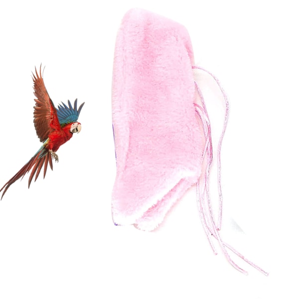 Bird Corner Fleece Blød Varmt Fløjl Lys Farve Vaskbar Holdbar Fugl Seng Varmer til Papegøje Undulat Kakadue Pink