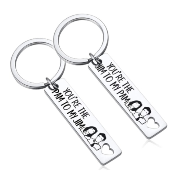 2 STK You are The Pam to My Jim Keychain The Office TV Show