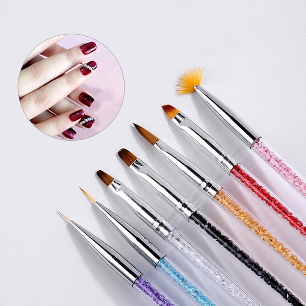 Nail Art Revolution, Dubbelsidiga ritverktyg för kreativa designer, nylonhårborstar för hem eller salong, lättstädat kit