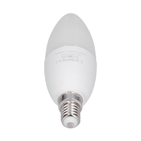 Wifi Smart Lampa E14 Stark Hushållsapp Fjärrkontroll LED-lampa för Tuya Kallvit 85‑265V