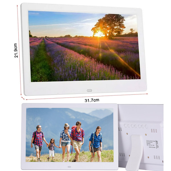 Digital fotoram med enkel installation och användning, elegant modern design för alla inredningar, änd-till-änd-kryptering säkerställer säker fotodelning, 10,1 tums HD-pekskärm