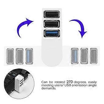 1 st Höghastighets USB 2.0/3.0 HUB Multi USB Splitter 3 Portar Expander Multipla USB
