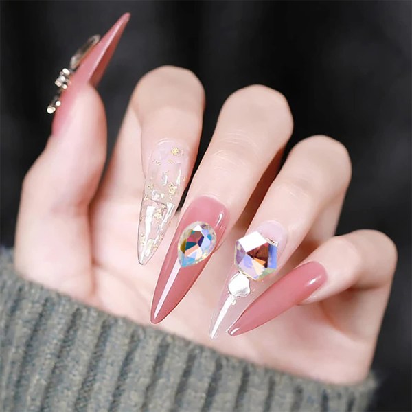 40 stk Crystal Fantasy Colors Nail Art Rhinestones DIY Flatback