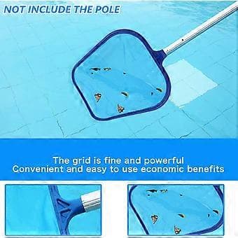 Professionel poolskimmer, poolnet/bladnet - finmasket - robust ramme - pooltilbehør til spaer, pools, bade