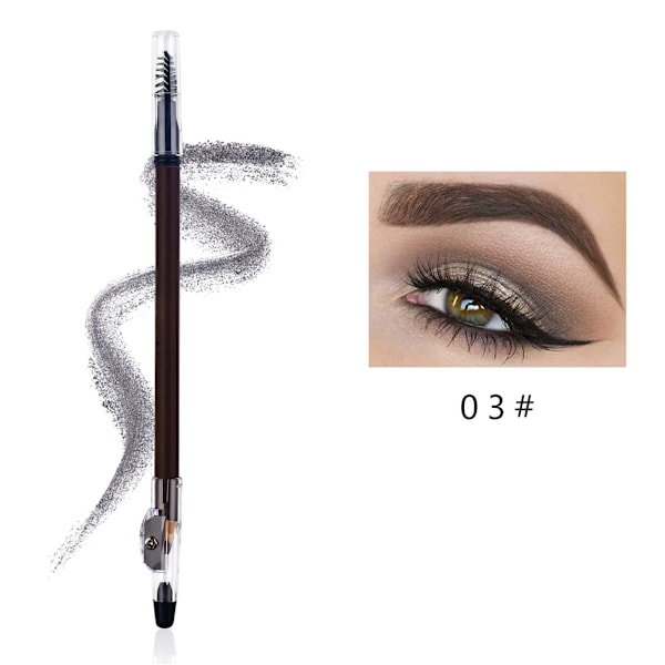 3 stk Dobbeltsidede Øjenbrynblyanter Vandfaste Langvarig Øjenbrynblyant Makeup Værktøj
