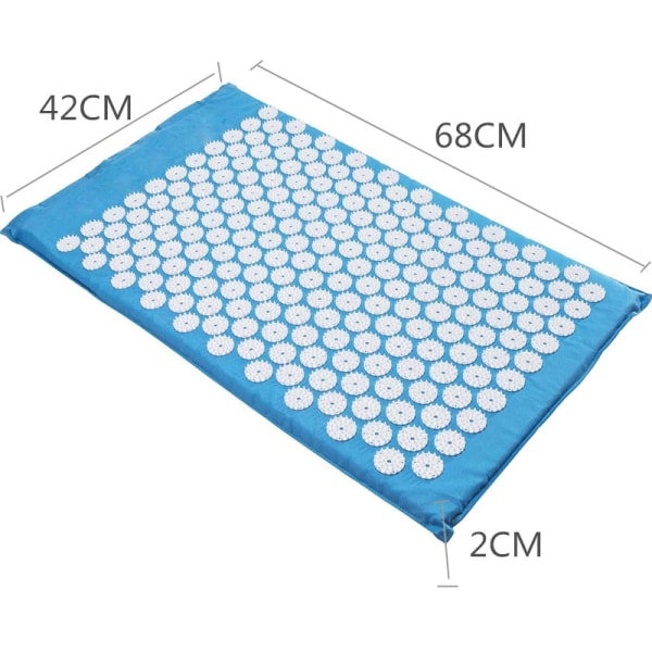 Akupressurmatte Yogi neglematte avslapnings- og massasjematte akupunkturmatte for å lette avslapning for kropp og sinn med 7 140 tips (str. L