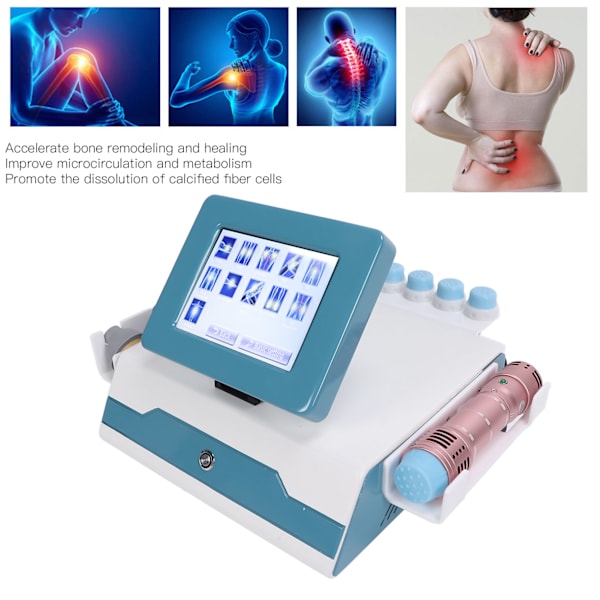 ED-terapimaskin Smärtlindring Stötvågsbehandling Extracorporeal Massager 100‑240VEU-kontakt