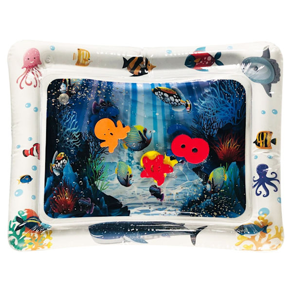 Uppblåsbar Baby Isdyn Pad Prone Pat Vattenkudde Havsliv Matta 60*50cm (Typ C)