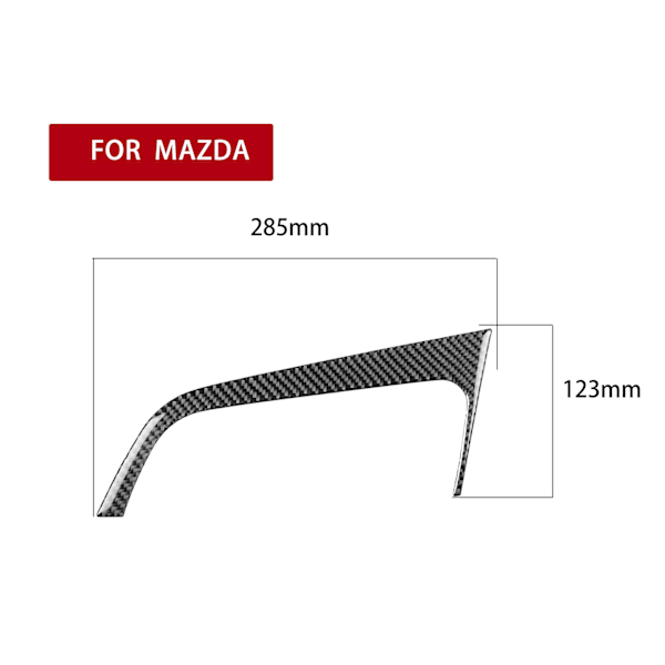 Kolfiber Mittkonsol GPS Navigationsöverdrag Passar Mazda MX‑5 ND / Roadster ND 2016‑2020RHD