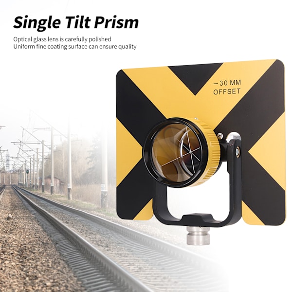 Enkel Tiltprisma 64 Röd Membran Landmätning Totalstation Mätverktyg Tillbehör med Bräde