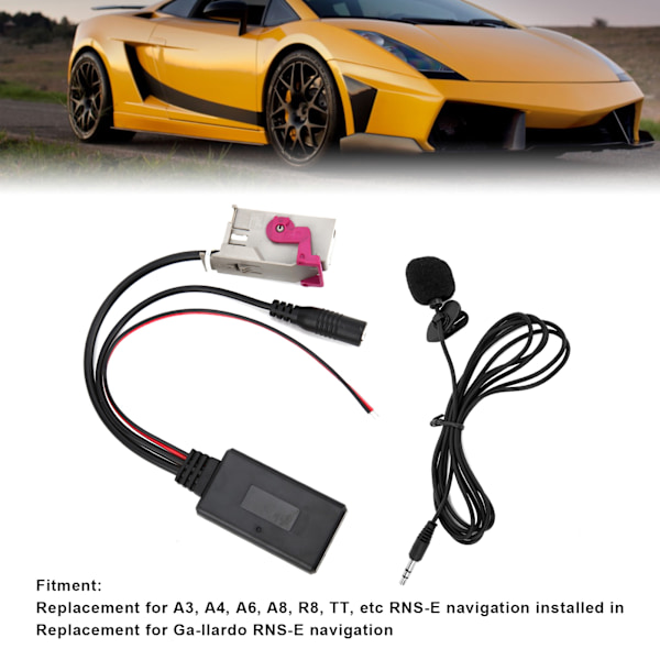 Bil Bluetooth Modul AUXIN Kabel Trådløs Mikrofon Adapter Udskiftning til A3 A4 A6 A8 TT R8 RNSE 32Pin DC12V