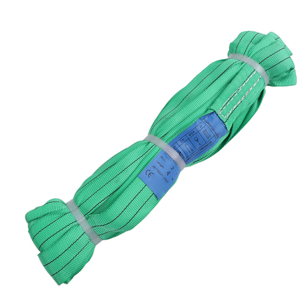 Løfteslynge 4M 2T Grøn Forstærket Dobbelt Øje Løkke Polyester Fleksibel Rigging Løfteslynge til Kran Hejs