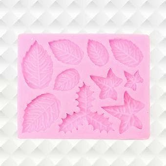Silikone Kageform Blade Mønster Budding Desserter Bagning DIY Form Sæbefremstillingsværktøj