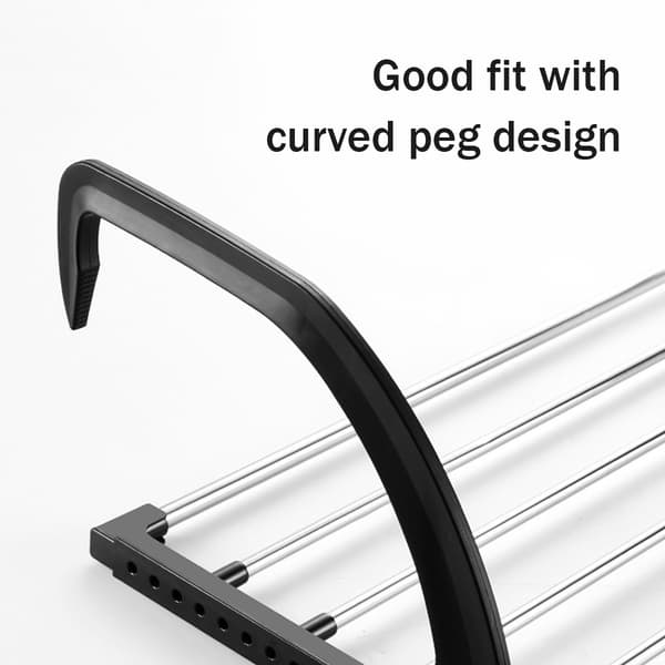 Robust og solid tørrestativ til altan, multifunktionelt tørrestativ med rustfrit stålramme, foldbart design til håndklæder