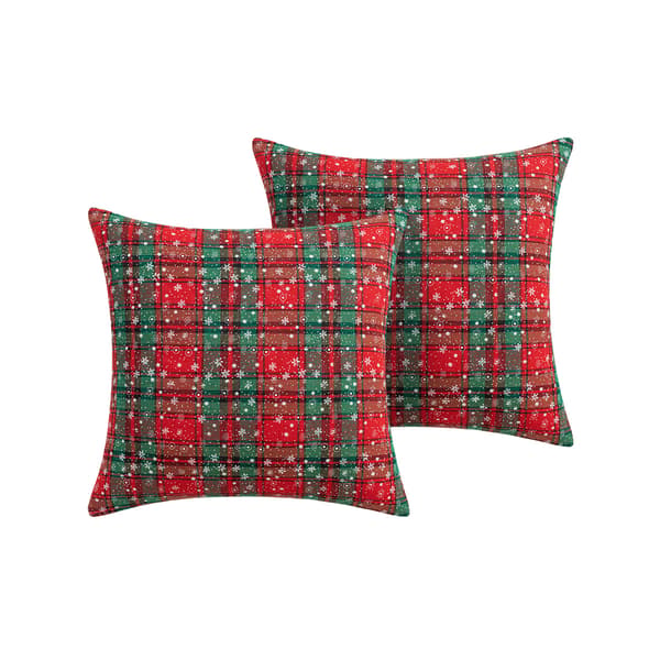 Julkuddöverdrag 45x45 cm 2-pack, Vinter Prydnadskuddöverdrag Juldekoration Style 3