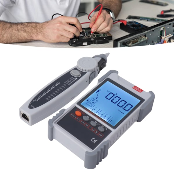 ET616 Netværkskabels Tester Multimeter Multifunktionel Linjefinder med LCD Skærm til Kabelsortering Netværksvedligeholdelse Sortering Telefonledning