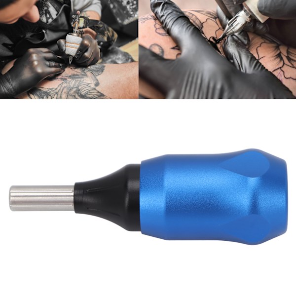 Professionella Patron Tattoo Grepp Justerbar Nål Längd Aluminium Legering Tattoo Handtag Blå