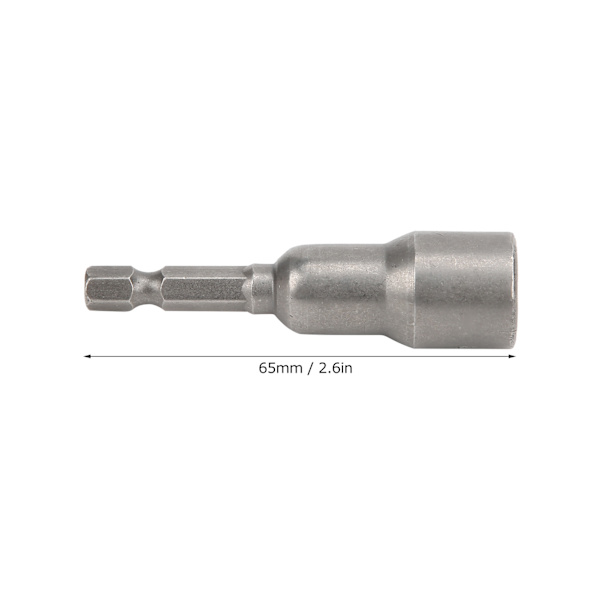 5 st Magnetiska Hylsor Hex Skruvmejselbitar Krom Vanadium Stål Hårdvara Verktyg 65mmx1/4x12