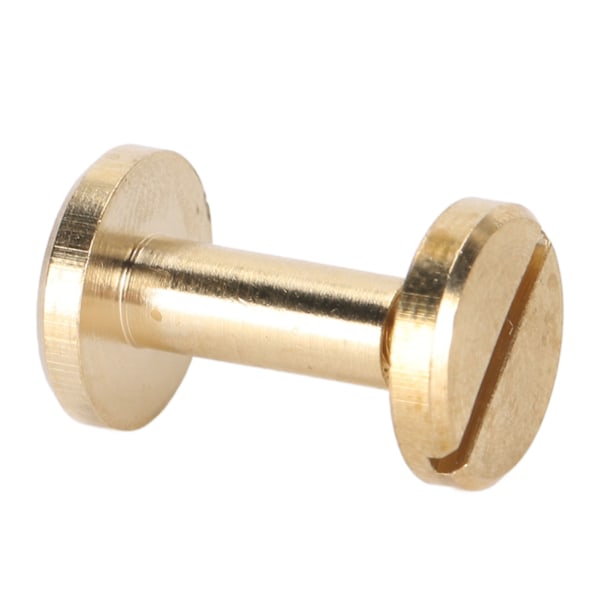 50 Set Bindande Nitar Runda Platt Huvud Mässing Spårskruv Nitar för Bälten Väskor Plånböcker Skor Jackor Läder Tyg 10x8mm / 0.39x0.31in