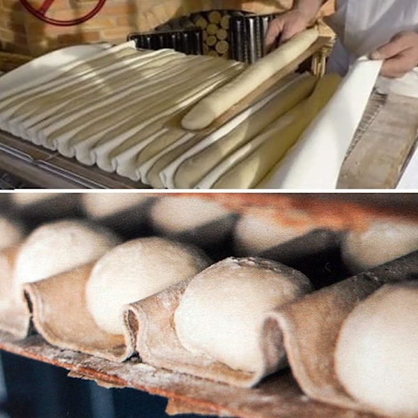 Non-Stick Bakduk för Perfekta Bröd, Helt Naturligt Säker Jäsduk Absorberande Material, Formningsverktyg för Baguetter Limpor Ciabatta (75 cm)