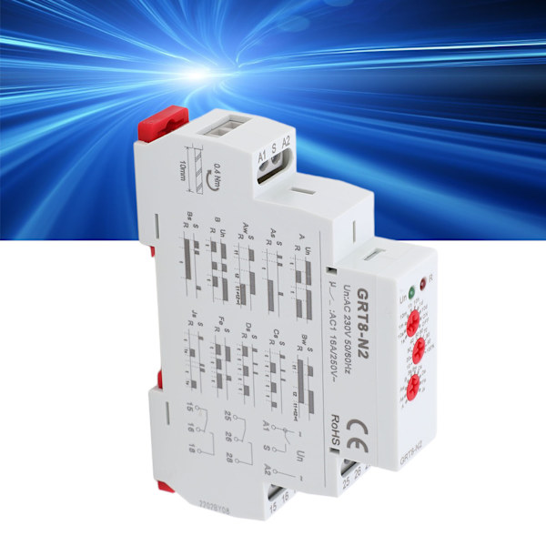 Monitoiminen Aika-rele Liekin Kestävä Kotelo LED-ilmaisinvalo Elektroninen Toistorele AC 230V