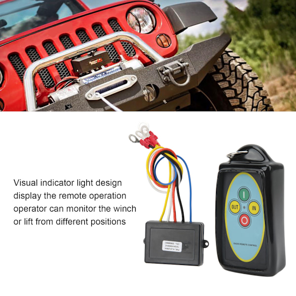 Trådlös Vinsch Fjärrkontroll Kit 12V 24V 75ft Lång Räckvidd 434MHZ för Tuff Stuff Återvinningsvinschar
