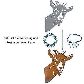 Metall Jern Dekorativt Anheng - Sau (Rust)